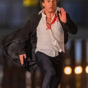 Tom Cruise Movie Mission Impossible The Final Reckoning Ethan Hunt Black Wool Coat For Men