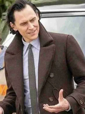 Tom Hiddleston Loki Brown Peacoat