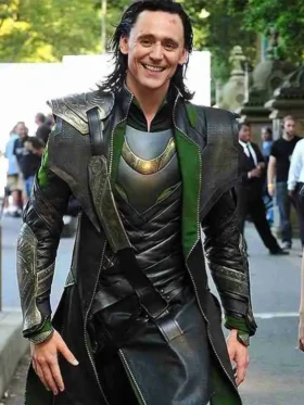Tom Hiddleston Loki Leather Coat For Sale