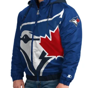Toronto Blue Jays Hooded Varsity Jacket For Sale