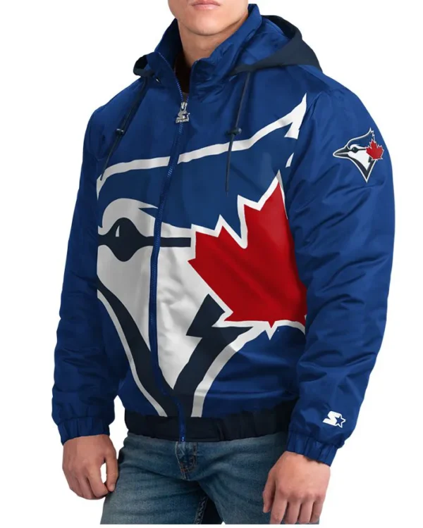 Toronto Blue Jays Hooded Varsity Jacket For Sale