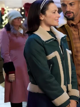 Trading Up Christmas Italia Ricci Suede Shearling Jacket For Sale