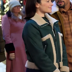 Trading Up Christmas Italia Ricci Suede Shearling Jacket For Sale