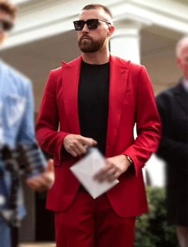 Travis Kelce Red Suit For Sale