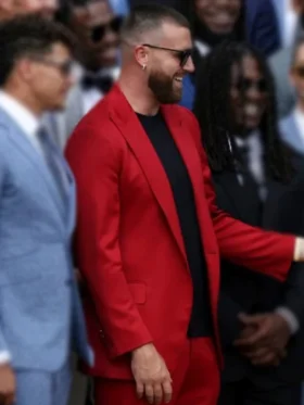 Travis Kelce Red Suit Front