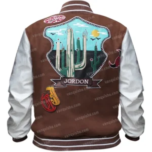 Travis Scott x Jordan Wool Varsity Jacket Back