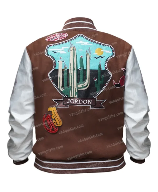 Travis Scott x Jordan Wool Varsity Jacket Back