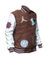 Travis Scott x Jordan Wool Varsity Jacket Left