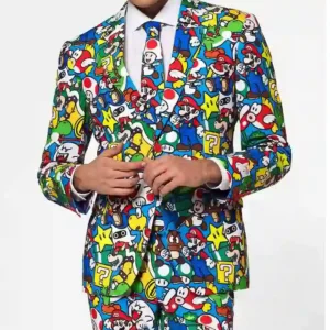 Trendy 2024 Super Mario™ Printed Suit Mens