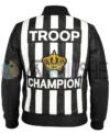 Troop Champion Black Leather Jacket back