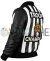 Troop Champion Black Leather Jacket left back