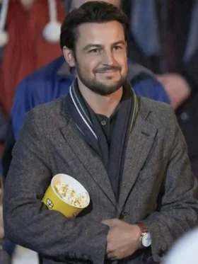 Tyler Hynes The Mistletoe Secret Grey Coat For Sale