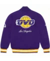Varsity OVO LA Lakers Purple Jacket Back