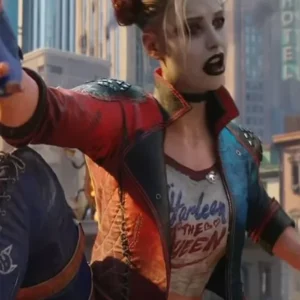 Video Game Harley Quinn Suicide Squad Kill the Justice League Jacket Front