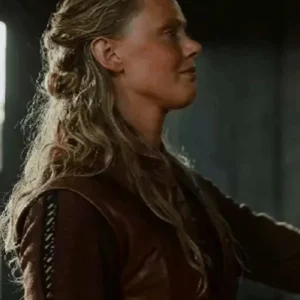 Vikings Valhalla Freydis Eriksdotter Brown Vest For Sale