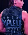 WWE Rhea Ripley Leather Studded Vest Back