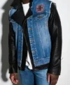 WWE Triple H Denim Leather Jacket