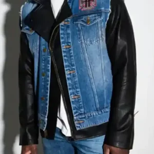 WWE Triple H Denim Leather Jacket