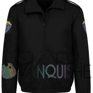 Wednesday S01 Sheriff Black Jacket front