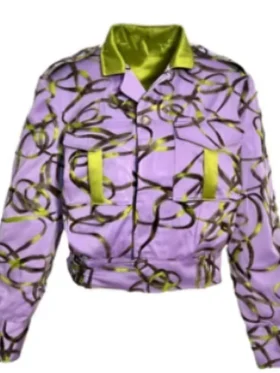 Wicked City S03 Chanel Mack Purple Embroidered Jacket For Sale