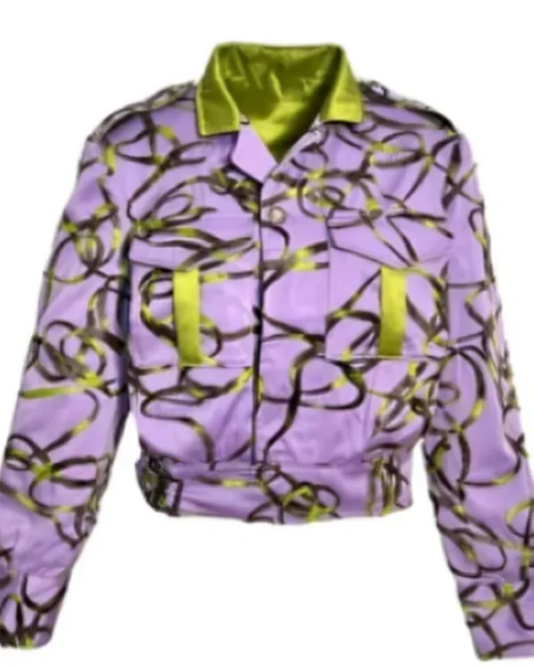 Wicked City S03 Chanel Mack Purple Embroidered Jacket For Sale
