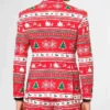 Winter Wonderland Printed Style Mens Suit Back