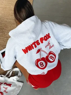 With Love In The Moment Oversized Hoodie Grey Marle 