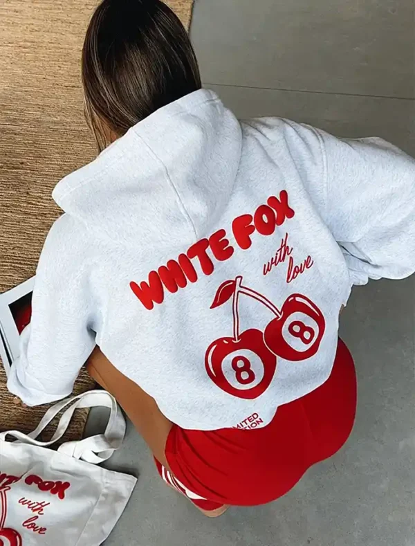 With Love In The Moment Oversized Hoodie Grey Marle