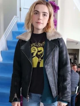 kiernan shipka leather jacket