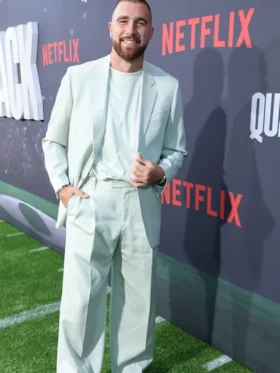 travis kelce mint green suit