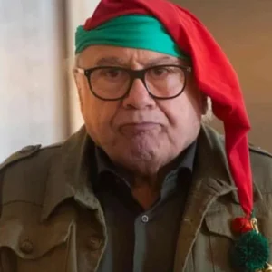 A Sudden Case of Christmas 2024 Danny DeVito Green Cotton Jacket