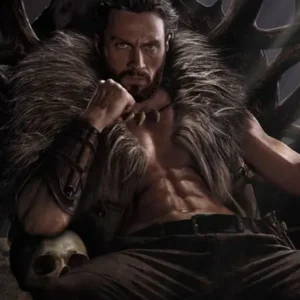 Aaron Taylor Johnson Kraven the Hunter Brown Fur Vest