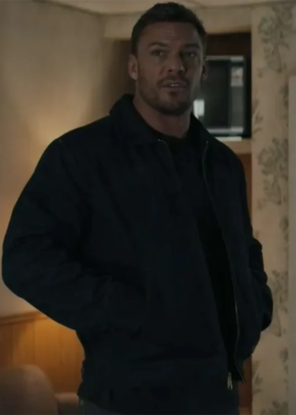 Alan Ritchson Reacher S02 Black Leather Jacket