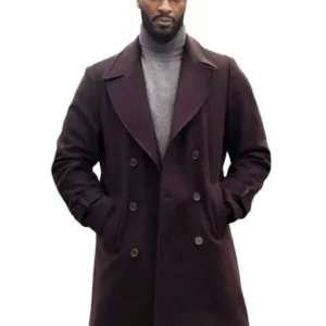 Aldis Hodge Cross Brown Coat