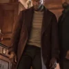 Aldis Hodge Cross Brown Coat For Sale
