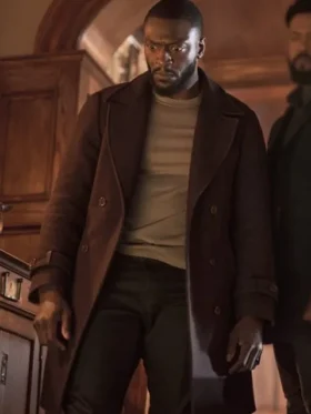 Aldis Hodge Cross Brown Coat For Sale