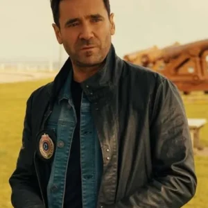 Allan Hawco Saint Pierre S01 Black Leather Jacket