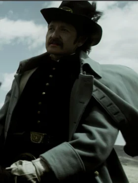 American Primeval Lucas Neff Wool Grey Coat For Sale