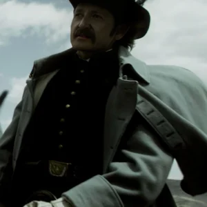 American Primeval Lucas Neff Wool Grey Coat For Sale