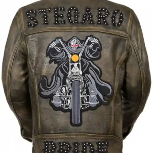 Annemarie Stegaro Pride Leather Jacket Back