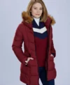 Anya The Finnish Line Maroon Hooded Jacket For Sale