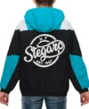 Arnaldo Half Zip Up Stegaro Hooded Jacket Back