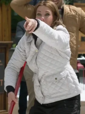 Ashley Williams Jingle Bell Run White Jacket