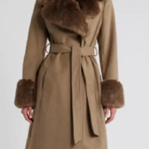 Barbara Howard Abbott Elementary Brown Fur Coat front