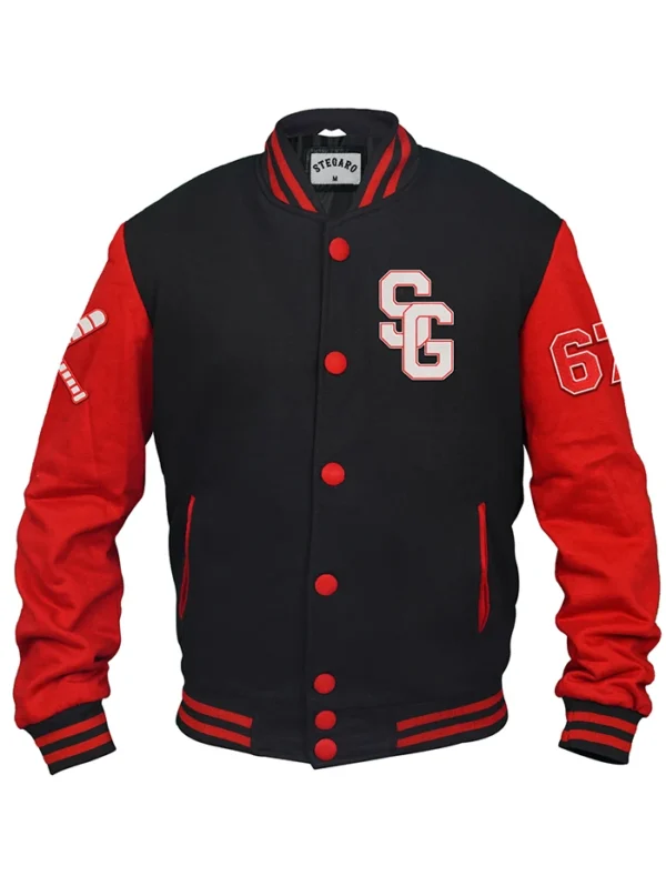 Blair Baseball Stylish Stegaro Black And Red Varsity Jacket