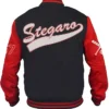 Blair Baseball Stylish Stegaro Black And Red Varsity Jacket Back