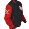 Blair Baseball Stylish Stegaro Black And Red Varsity Jacket Look