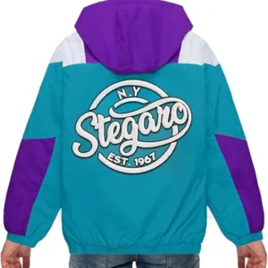 Blair Stegaro Blue And Purple Anorak Jacket Back