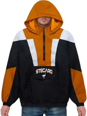 Brooks Stegaro Black And Orange Anorak Jacket