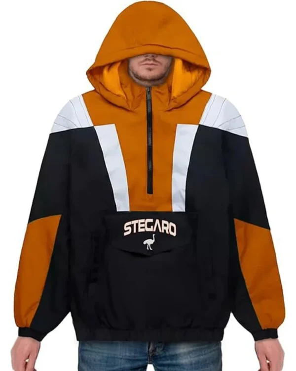 Brooks Stegaro Black And Orange Anorak Jacket